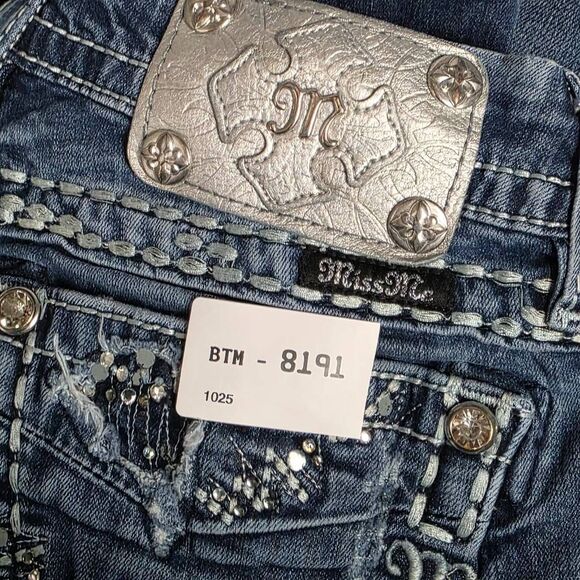 Miss Me Signature Skinny Jeans 24 Rhinestone Flap Pockets - Picture 11 of 11